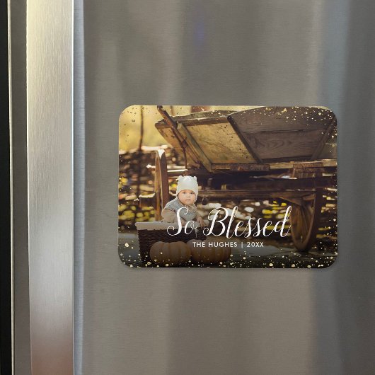 Zalig | Glitz faux glitter foto overlay Magneet