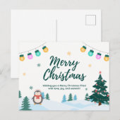 Zalig kerstfeest  briefkaart (Voorkant / Achterkant)