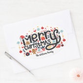 Zalig kerstfeest ovale sticker (Envelop)