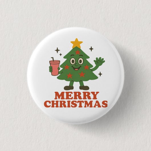 Zalig kerstfeest ronde button 3,2 cm (Voorkant)