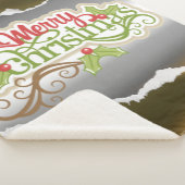 Zalig kerstfeest sherpa deken (3/4)
