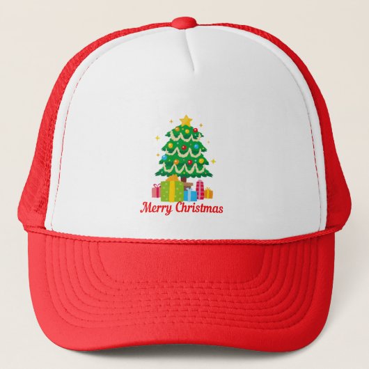 Zalig kerstfeest trucker pet (Voorkant)