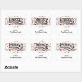 Zalig kerstfeest vierkante sticker (Vel)