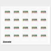 Zalig kerstfeest vierkante sticker (Vel)