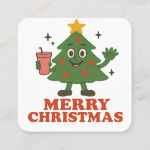 Zalig kerstfeest vierkante visitekaartje
