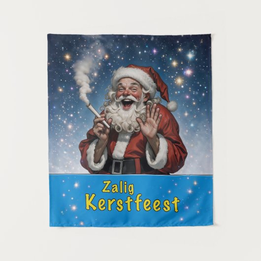 Zalig Kerstfeest Wandkleed (Voorkant)