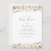 Zalig kleurrijk Boho Wildflower Baby shower Kaart (Voorkant)