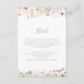 Zalig kleurrijk Boho Wildflower Hotel Informatiekaartje (Voorkant)