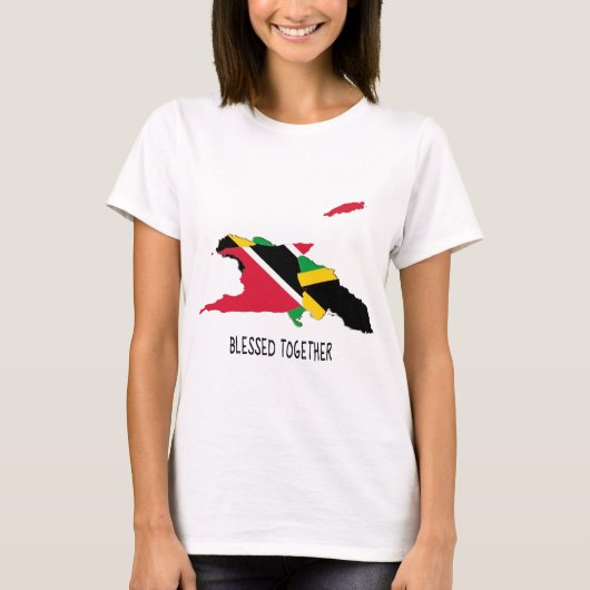 zalig | VLAG VAN TRINIDAD | JAMAICAANSE VLAG | pat T-shirt (Voorkant)