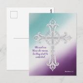 "Zalig zijn zij die treuren" Matteüs 5:4 ansichtka Briefkaart (Voorkant / Achterkant)