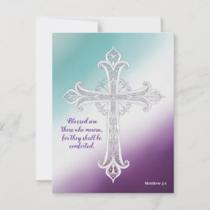 "Zalig zijn zij die treuren" Matteüs 5:4 ansichtka Briefkaart