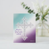 "Zalig zijn zij die treuren" Matteüs 5:4 briefkaar Briefkaart (Staand voorkant)