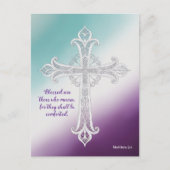 "Zalig zijn zij die treuren" Matteüs 5:4 briefkaar Briefkaart (Voorkant)