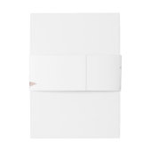 Zalige Bloemen, Stoffig Blauw en Groen Bruiloft Uitnodigingen Wikkel (Achterkant Voorbeeld)