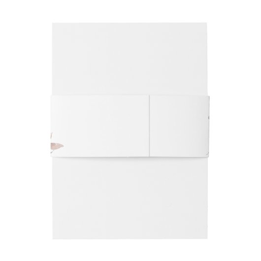 Zalige Bloemen, Stoffig Blauw en Groen Bruiloft Uitnodigingen Wikkel (Achterkant Voorbeeld)