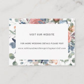 Zalige Bloemen Stoffig Blauw en Groen Website Informatiekaartje (Voorkant)