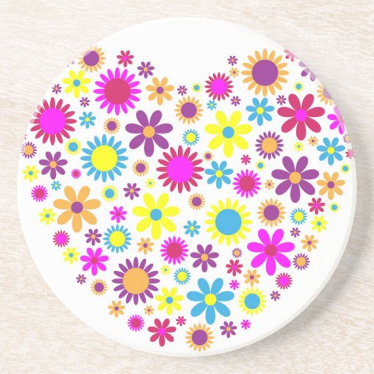 Zalige Bloesems Zandsteen Onderzetter (Voorkant)