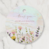 Zalige Blooms Bruiloft Bedankjes Labels (Achterkant)