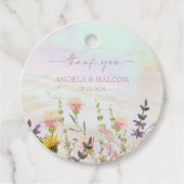 Zalige Blooms Bruiloft Bedankjes Labels (Voorkant)