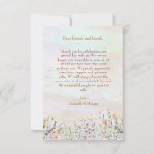 Zalige Blooms Bruiloft Flat Dank u Kaart (Voorkant)