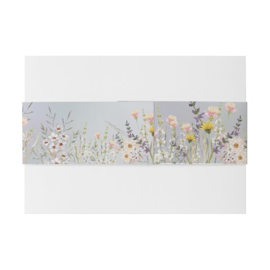 Zalige Blooms Bruiloft Uitnodigingen Wikkel (Achterkant Voorbeeld)