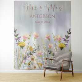 Zalige Blooms Bruiloft Wandkleed