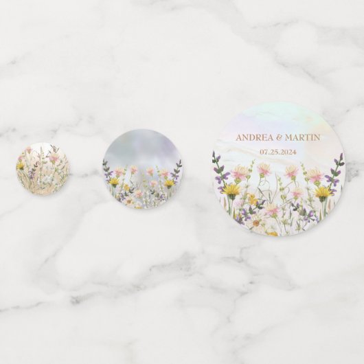 Zalige Blooms Trouwtafel Confetti (Voorkanten)