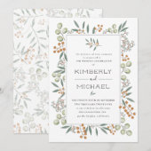 Zalige Bounty Botanical Wedding Suite Kaart (Voorkant / Achterkant)