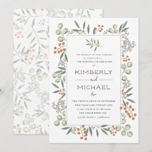 Zalige Bounty Botanical Wedding Suite Kaart