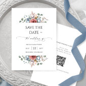 Zalige Floral Elegant Save the Date Kaart
