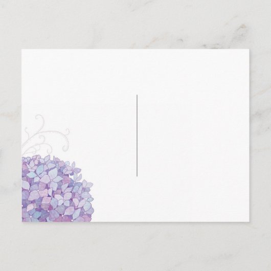 Zalige Hydrangeas Bruiloft Save the Date Aankondigingskaart (Achterkant)