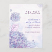 Zalige Hydrangeas Bruiloft Save the Date Aankondigingskaart (Voorkant)