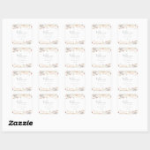 Zalige kleurrijke Boho Wildflower Wedding Welkom Vierkante Sticker (Vel)