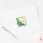 Zalige Koala Knuffelen Een Branch Vierkante Sticker (Envelop)