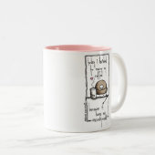 Zalige koffie tweekleurige koffiemok (Voorkant rechts)