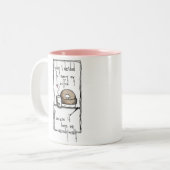 Zalige koffie tweekleurige koffiemok (Voorkant links)