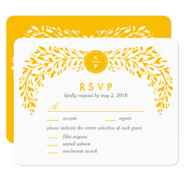 Zalige Laurel BEWERKBARE KLEUR RSVP-kaart RSVP Kaartje