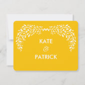 Zalige Laurel BEWERKBARE KLEUR RSVP-kaart RSVP Kaartje (Achterkant)