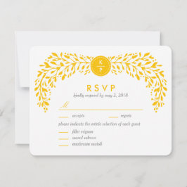 Zalige Laurel BEWERKBARE KLEUR RSVP-kaart RSVP Kaartje