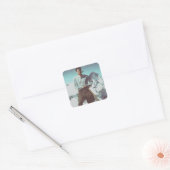 Zalige Pier Giorgio Frassati Vierkante Sticker (Envelop)
