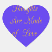 Zalige Reflecties: Goede Gedachten van Liefde Hart Sticker (Voorkant)