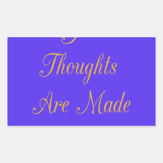 Zalige Reflecties: Goede Gedachten van Liefde Rechthoekige Sticker (Voorkant)