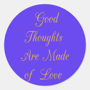 Zalige Reflecties: Goede Gedachten van Liefde Ronde Sticker