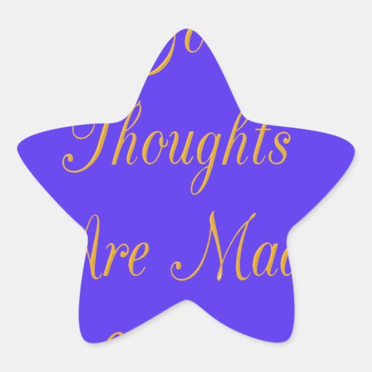 Zalige Reflecties: Goede Gedachten van Liefde Ster Sticker (Voorkant)