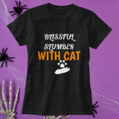 Zalige sluimer met kat Halloween gepersonaliseerd T-shirt