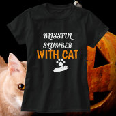 Zalige sluimer met kat Halloween gepersonaliseerd T-shirt