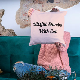 Zalige Slumber Met Kat Gepersonaliseerd Huisdier M Kussen