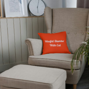 Zalige Slumber met kat gepersonaliseerd huisdier S Kussen