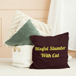 Zalige Slumber met kat gepersonaliseerde huisdier Kussen