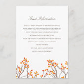 Zalige takken Bruiloft invoegen Informatiekaartje (Voorkant)